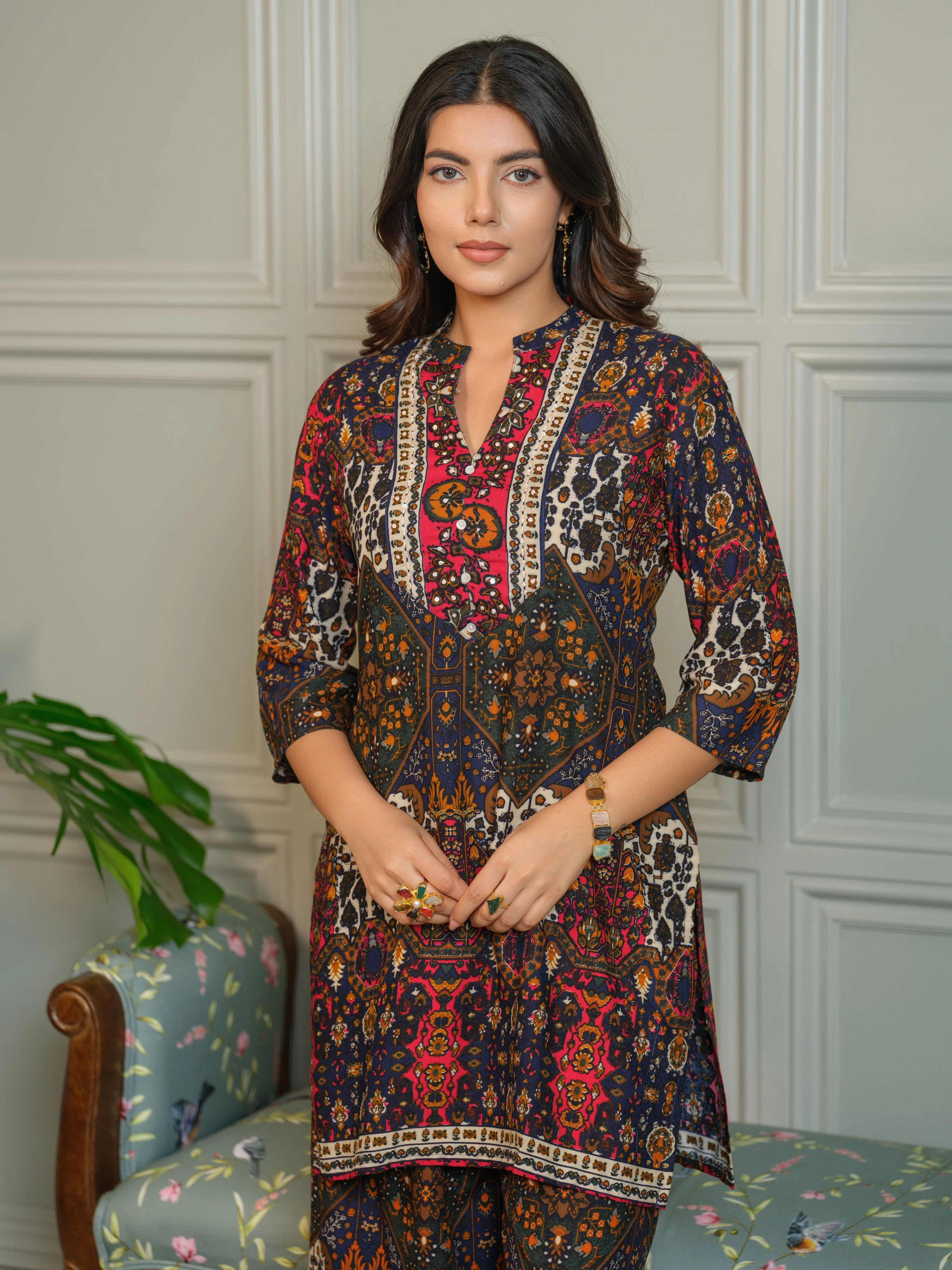 Tashvika Walnut Printed co-ord set - Image 2