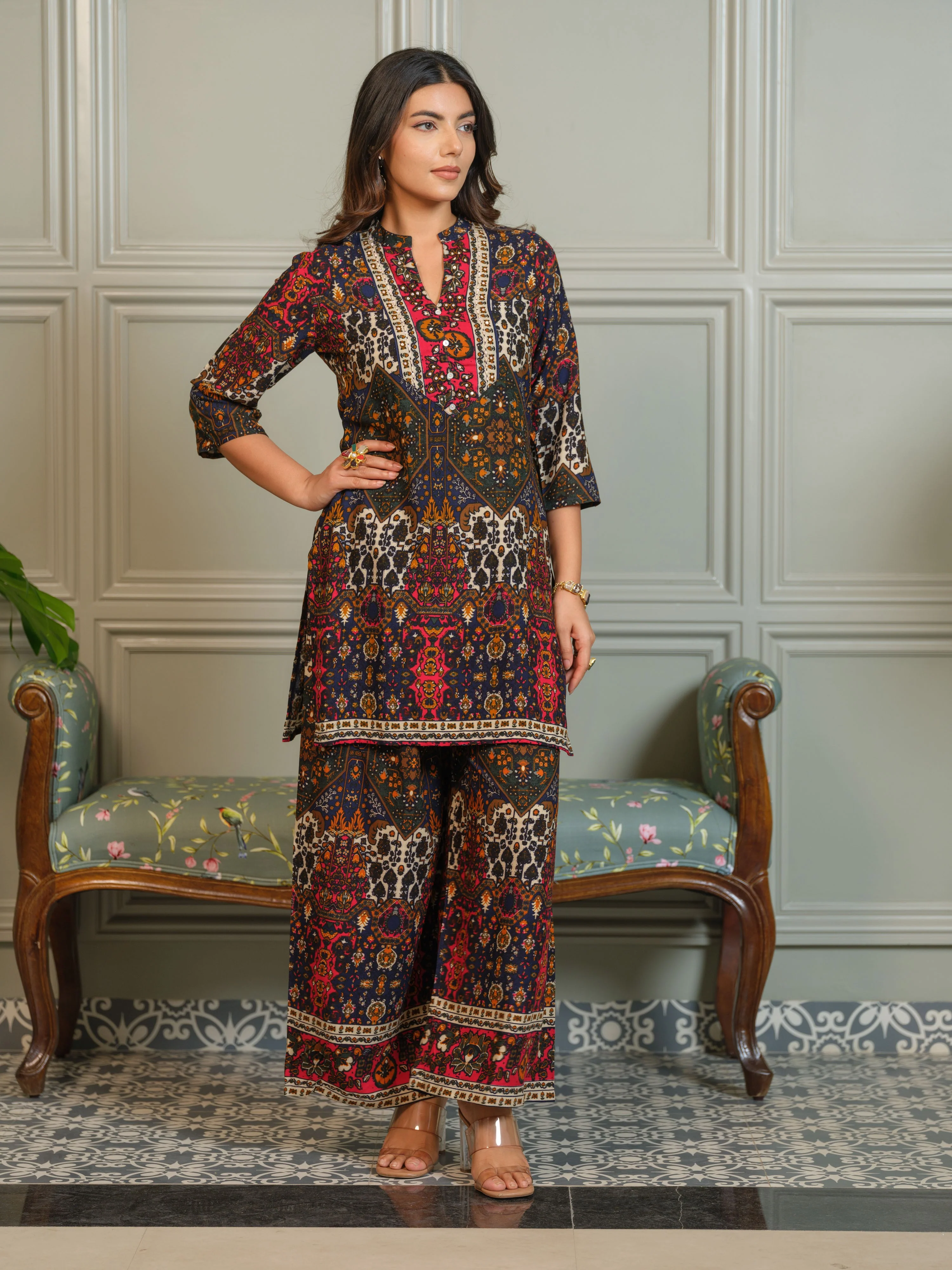 Tashvika Walnut Printed co-ord set - Image 4