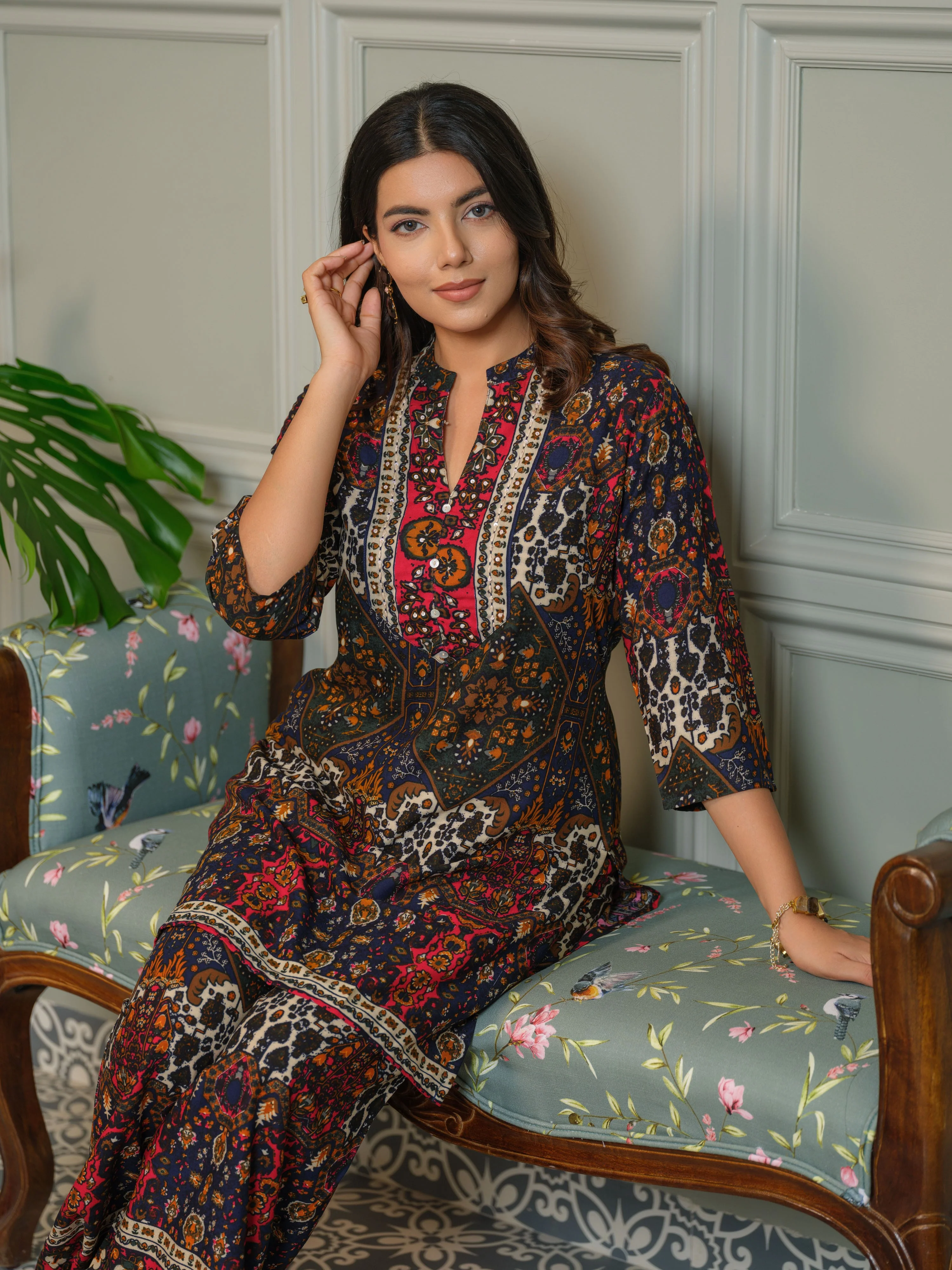 Tashvika Walnut Printed co-ord set - Image 6