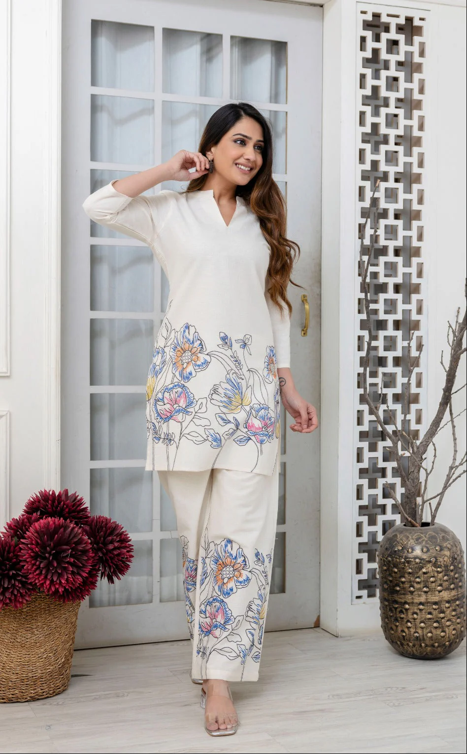 Hardik Daffodil Printed Cotton Co-ord Set - Image 4