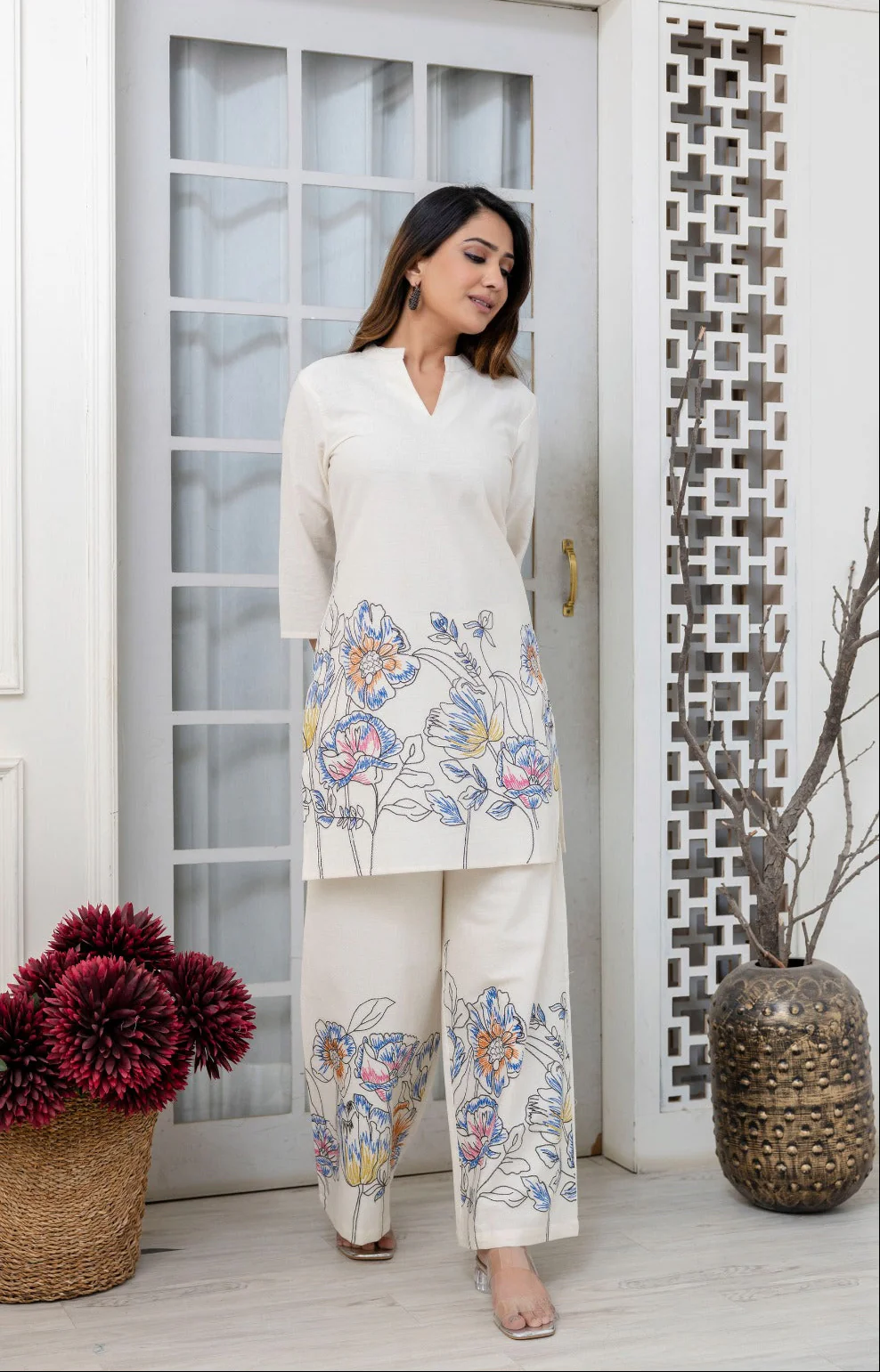 Hardik Daffodil Printed Cotton Co-ord Set - Image 8