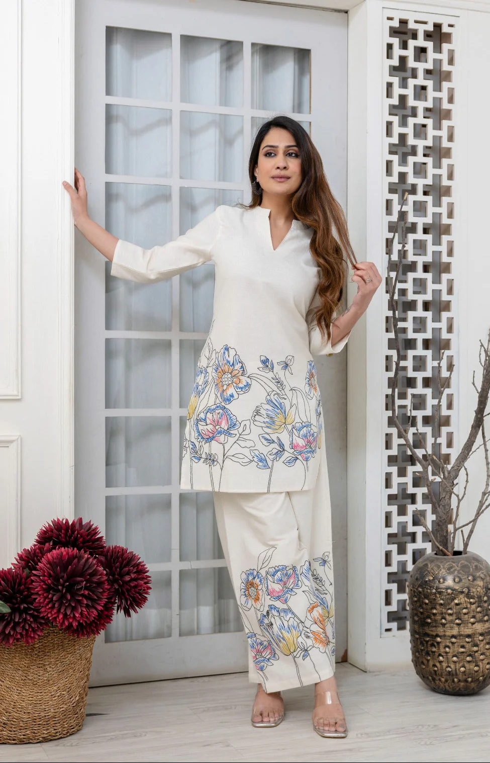 Hardik Daffodil Printed Cotton Co-ord Set - Image 9