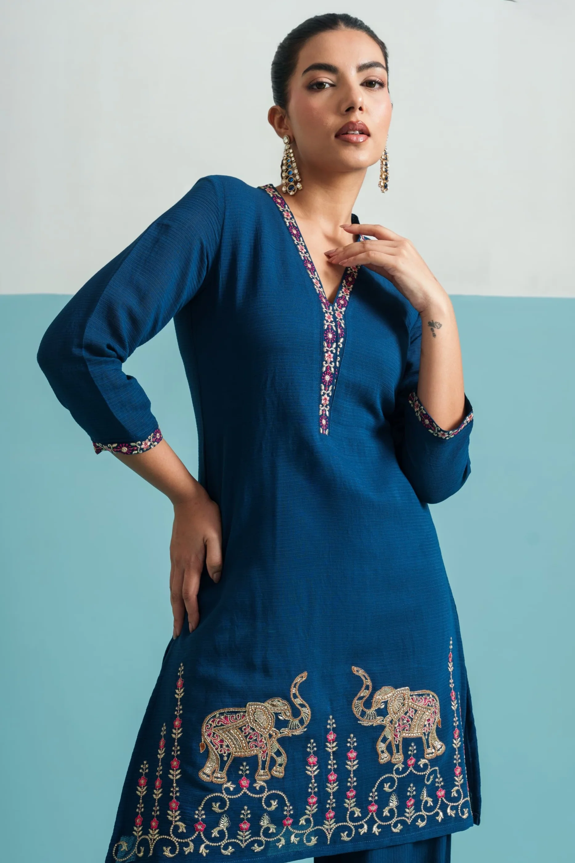 Parikrama Azure Handwork Co-ord set - Image 2