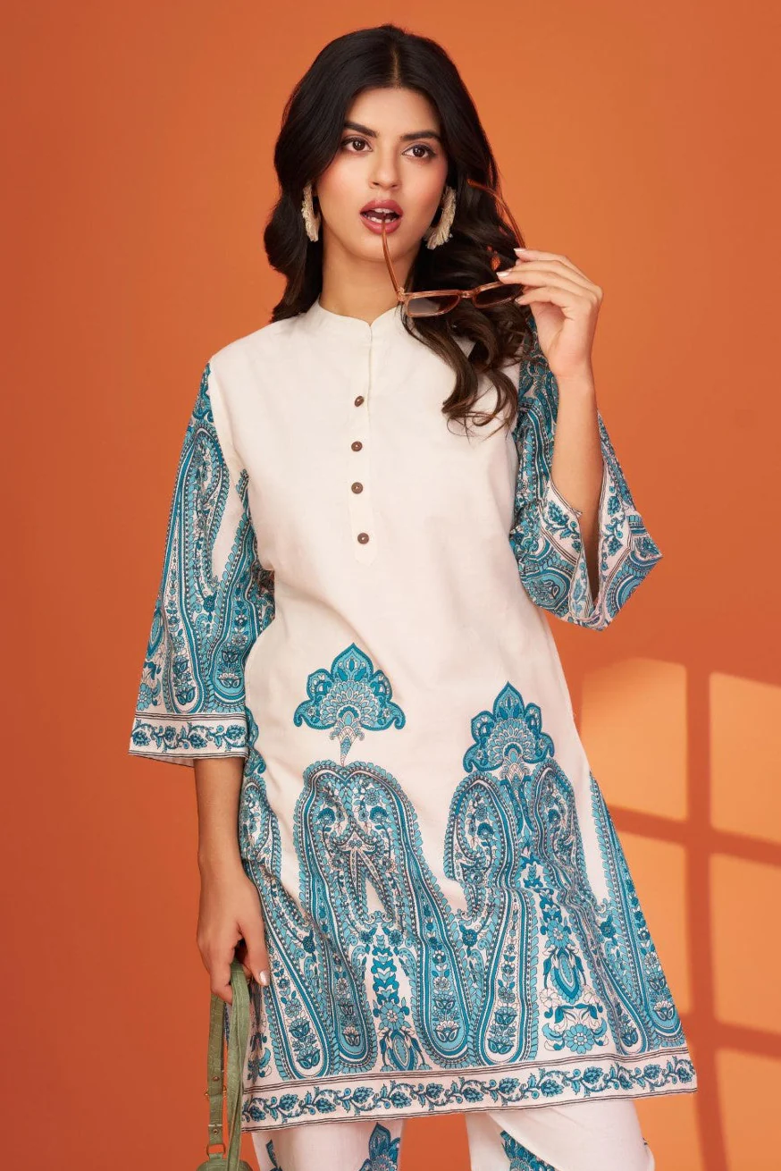 Maurya helium printed cotton co-ord set - Image 2
