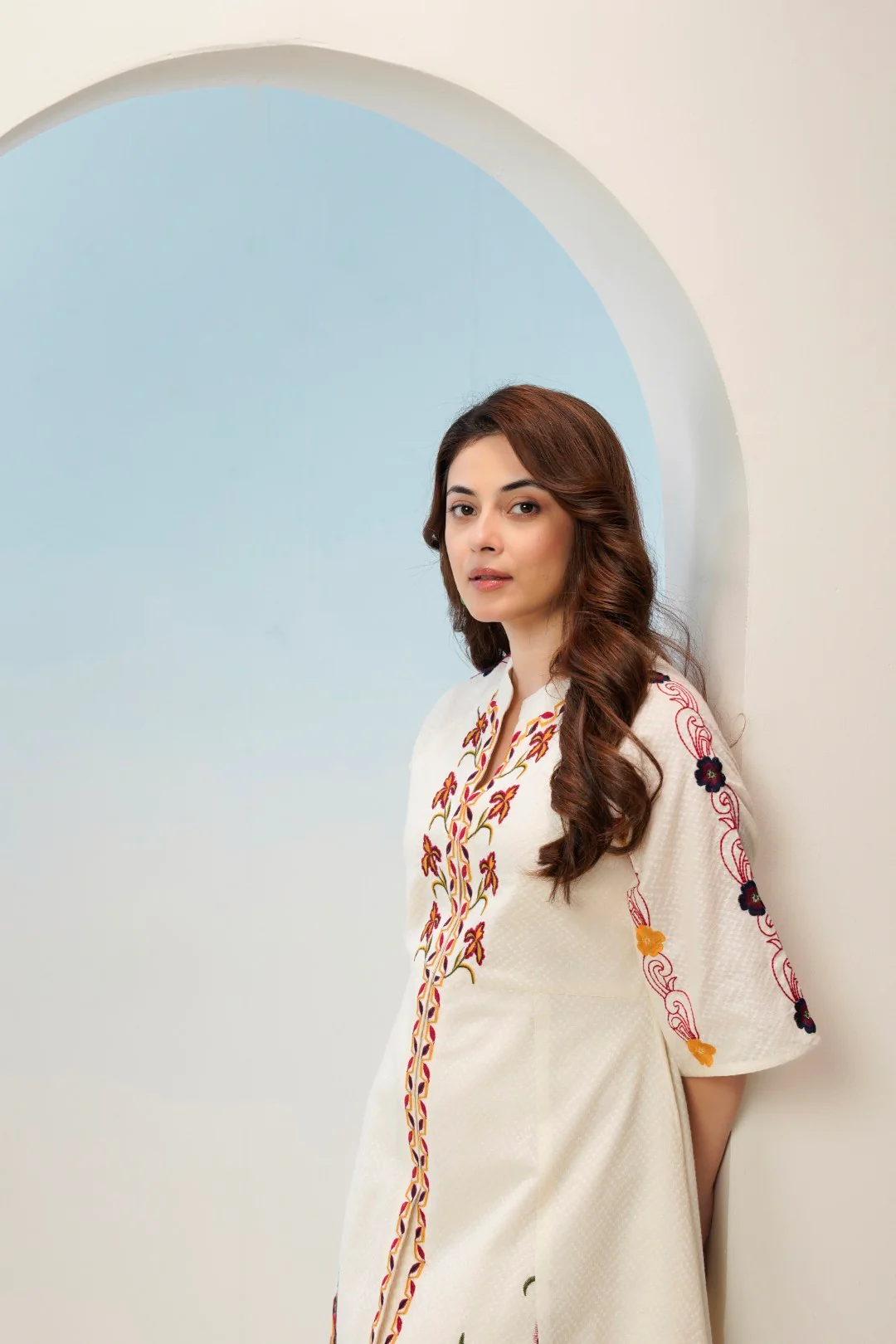Tatva Merino embroidery Cotton Dress - Image 9