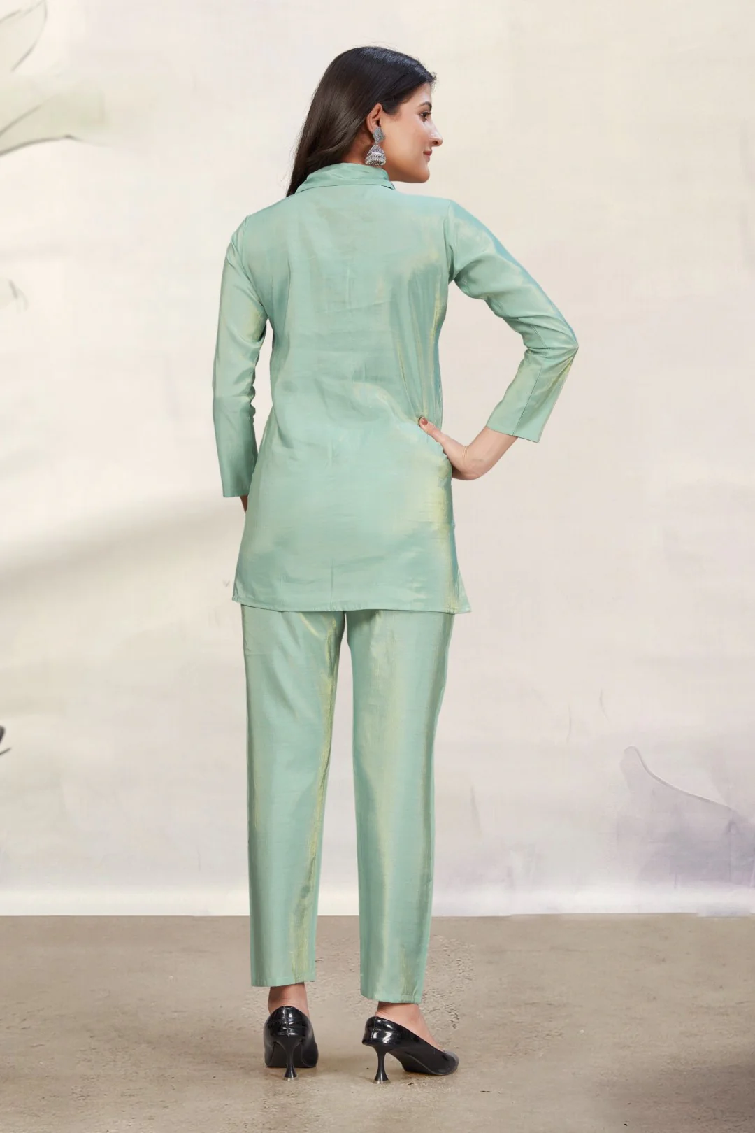 Divya Minty Mirror Work Co-ord Set - Image 3