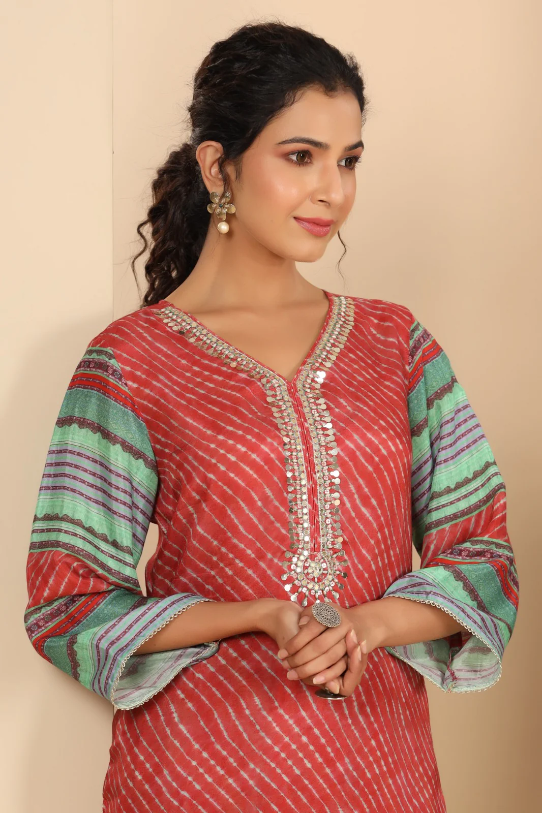 Pavitra scarlet printed co-ord set - Image 2