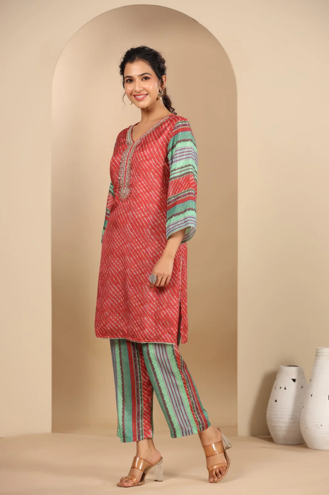 Pavitra scarlet printed co-ord set - Image 6