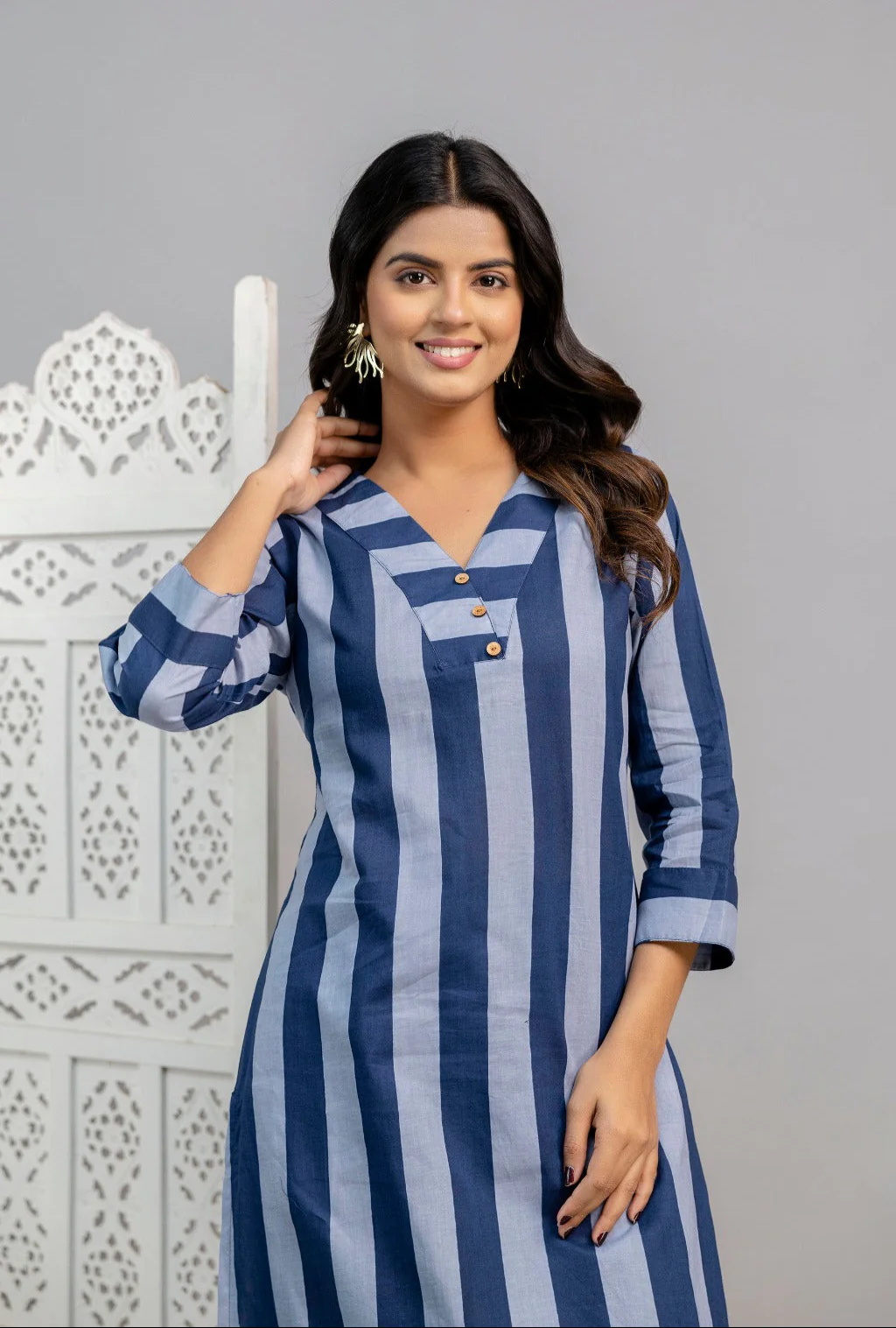 Mika Indi Stripes Cotton Co-ord Set - Image 2