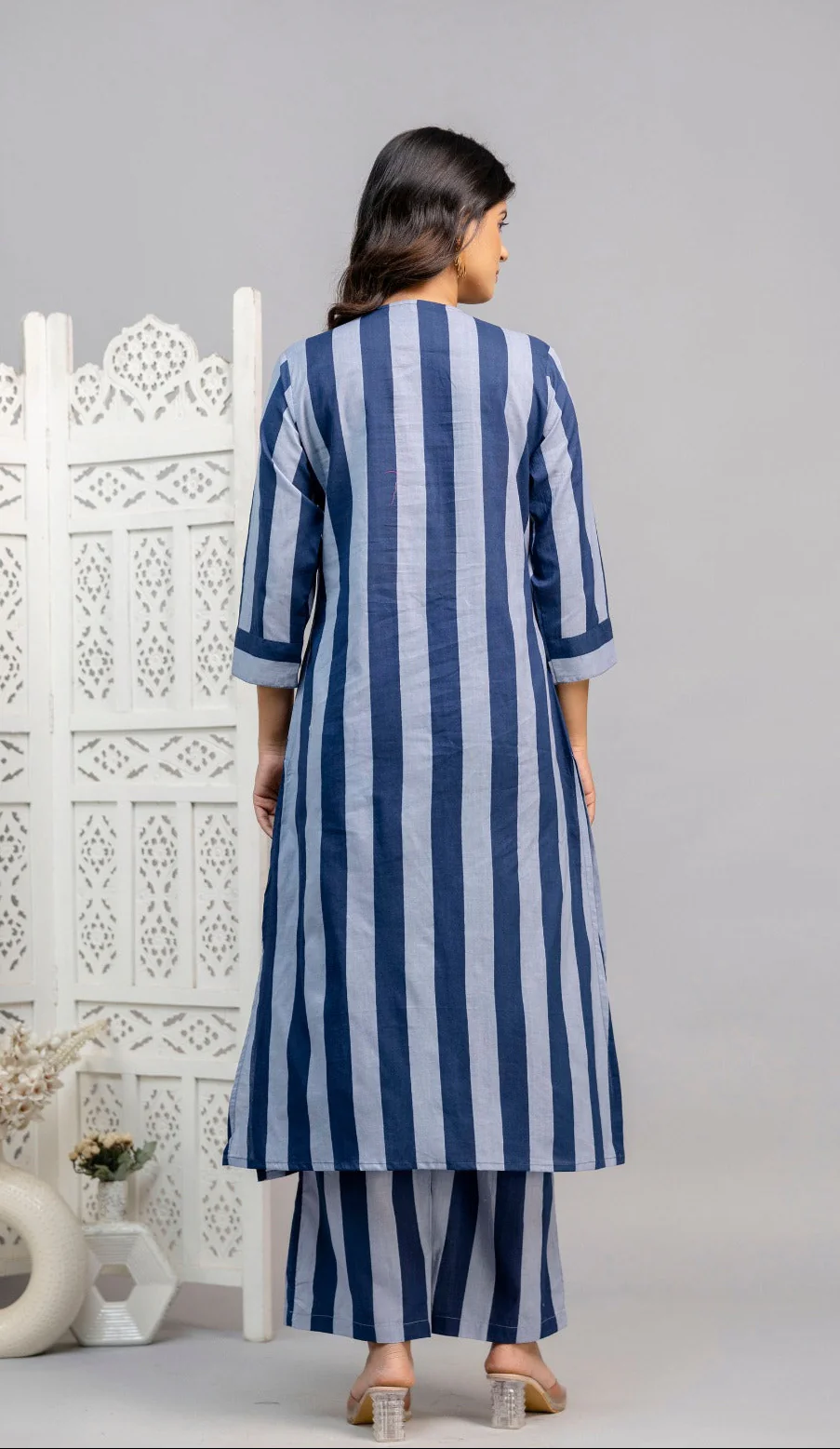 Mika Indi Stripes Cotton Co-ord Set - Image 3