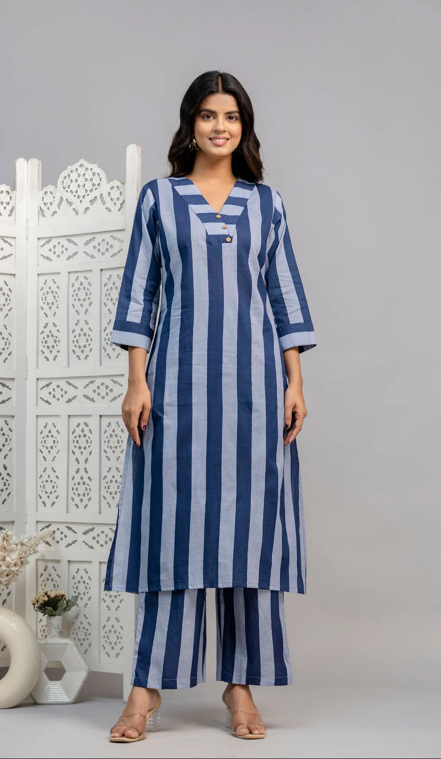 Mika Indi Stripes Cotton Co-ord Set - Image 4