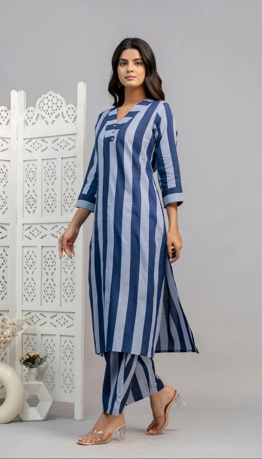 Mika Indi Stripes Cotton Co-ord Set - Image 5