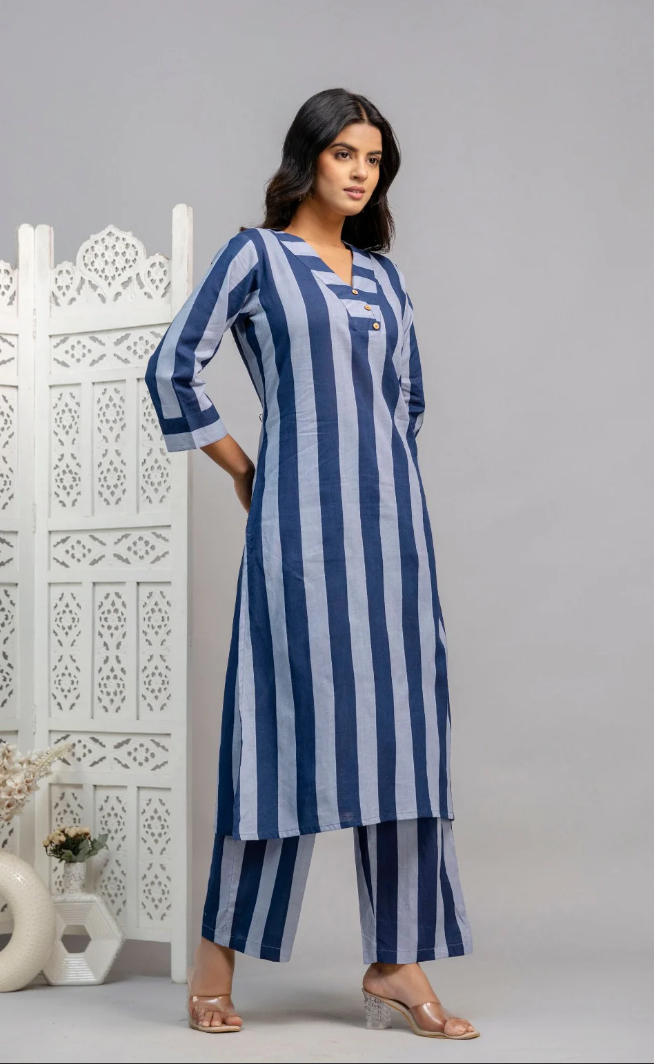 Mika Indi Stripes Cotton Co-ord Set - Image 7
