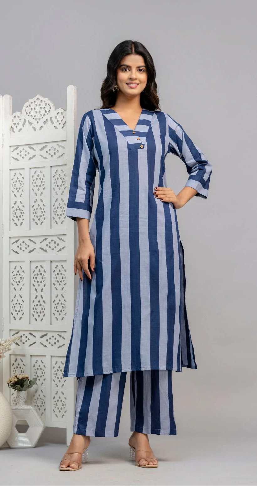 Mika Indi Stripes Cotton Co-ord Set - Image 8