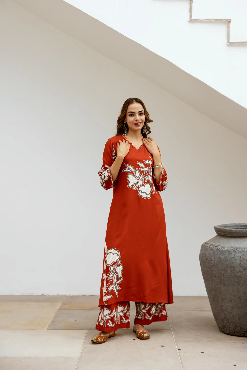 Bakul Rust Digital Print Kurta Pant Set - Image 16
