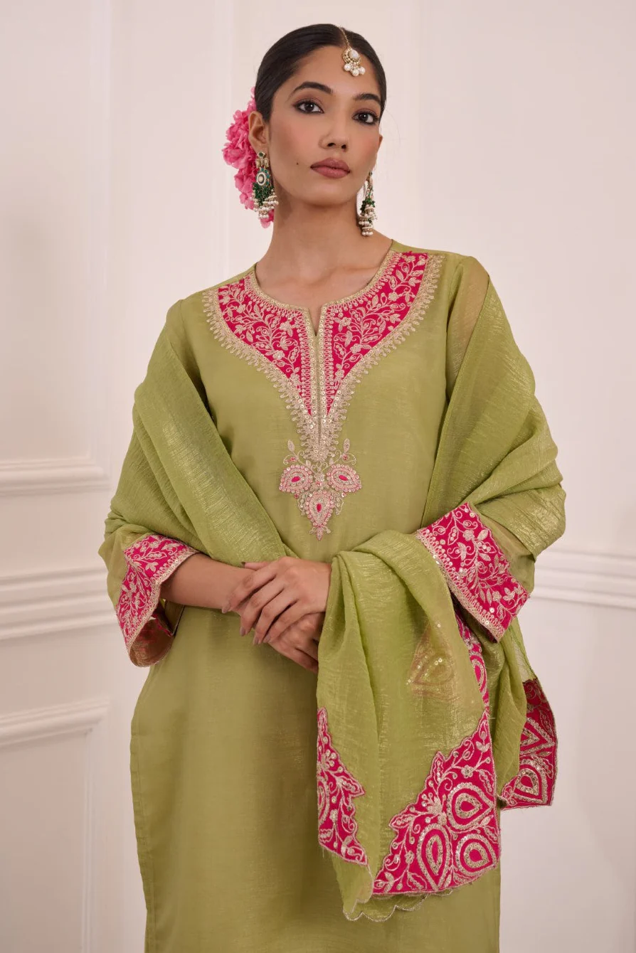 Gaurisha sage premium handwork suit set - Image 2