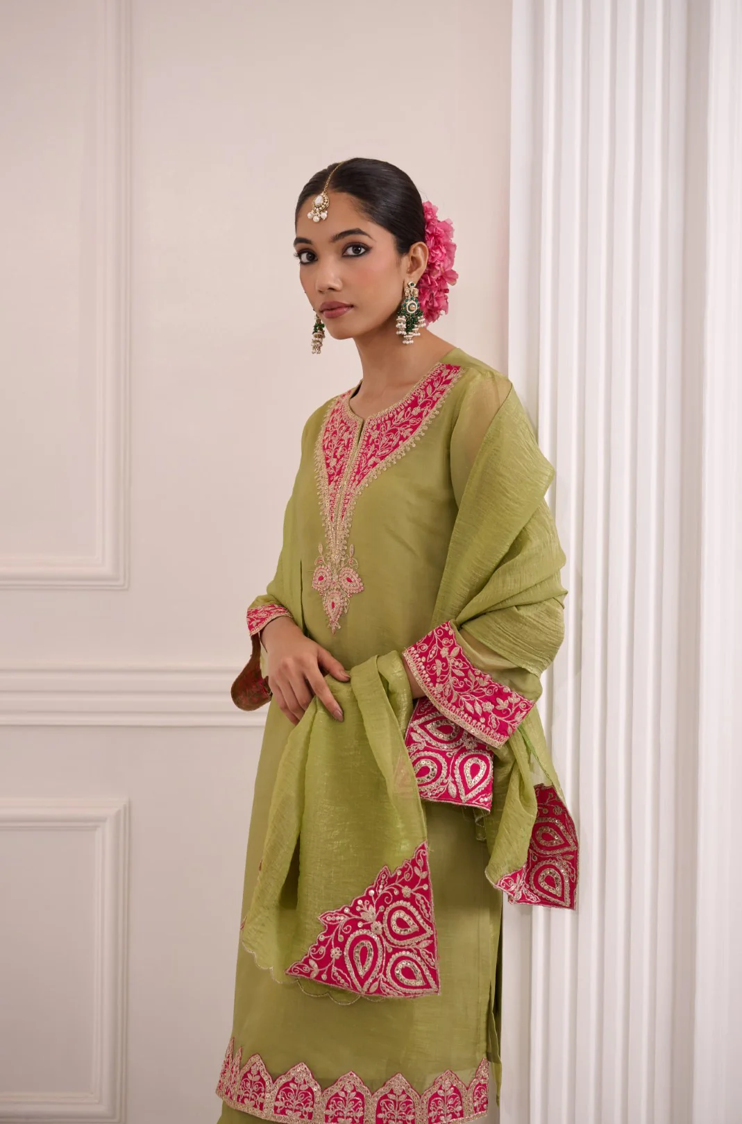 Gaurisha sage premium handwork suit set - Image 3