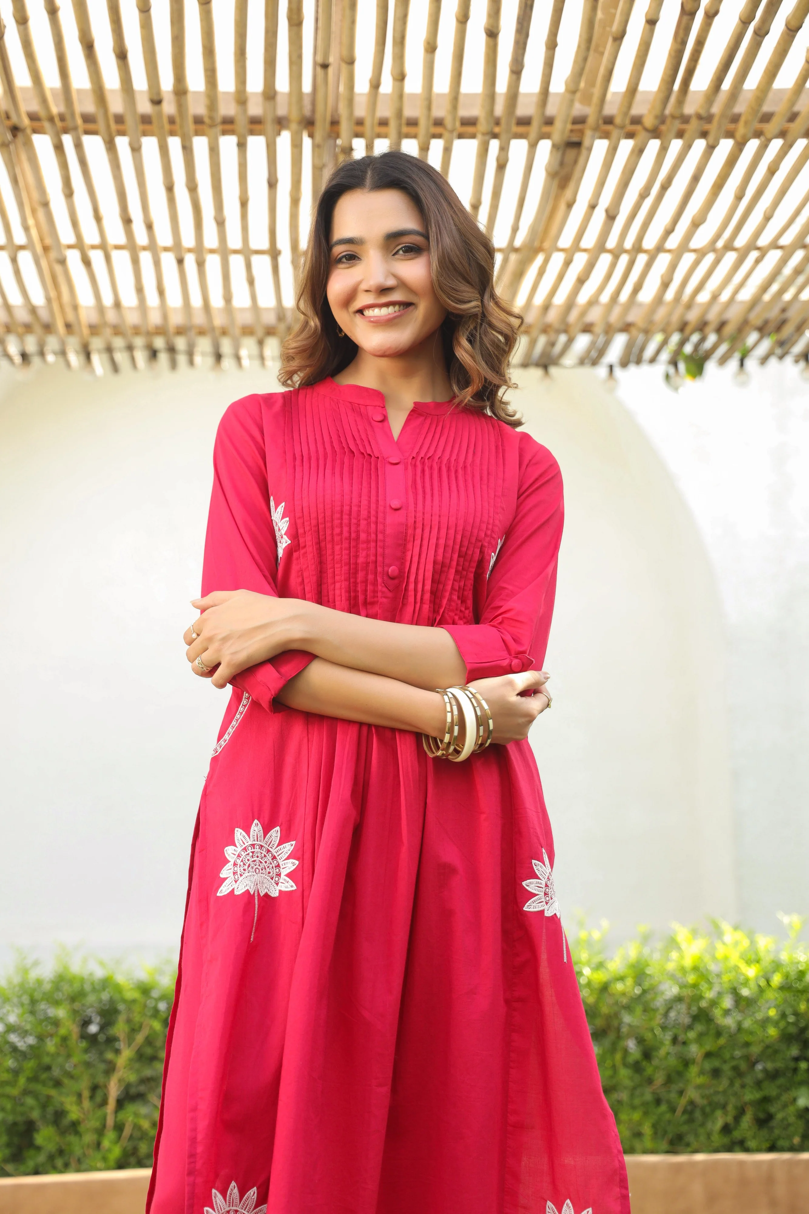 Nabha Rose Embroidered Kurta Pant Set - Image 7