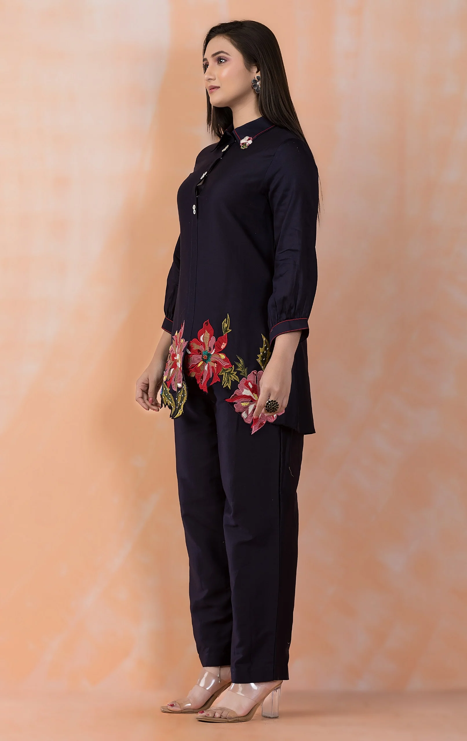Sabhya Midnight embroidery co-ord set - Image 4