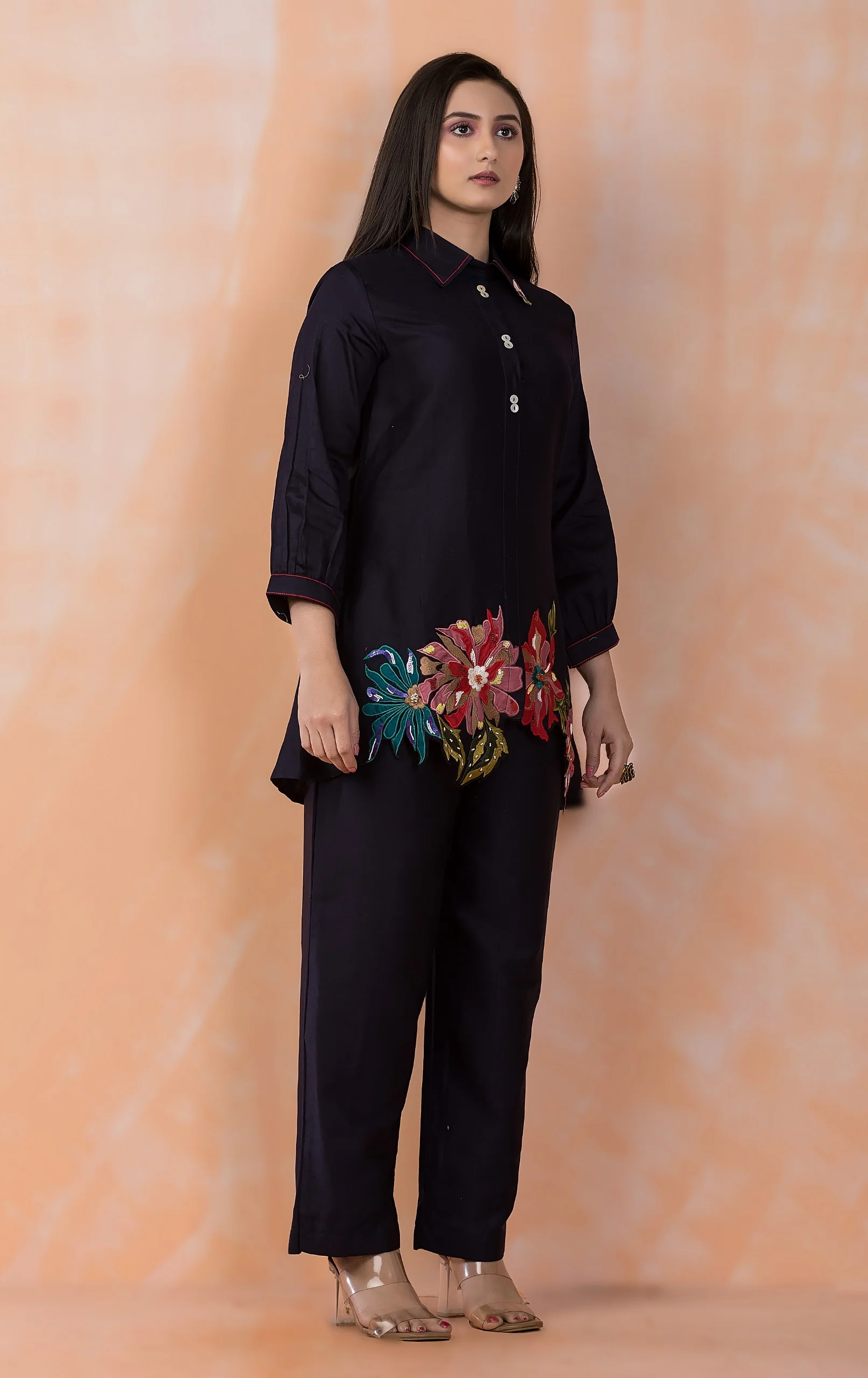 Sabhya Midnight embroidery co-ord set - Image 5