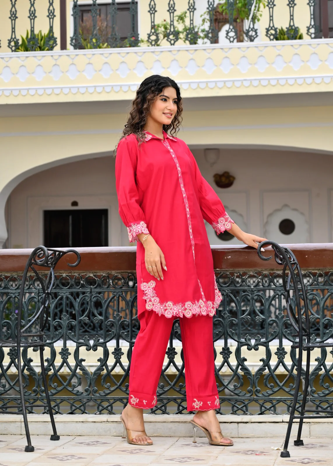 Hardik Vermi Embroidery cotton co-ord set - Image 5