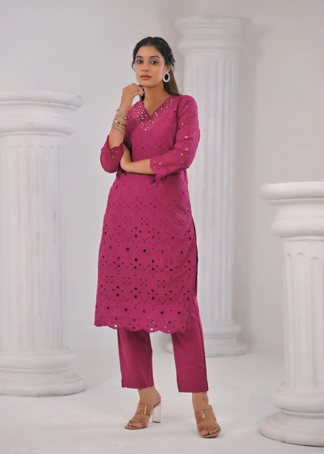 LIPIKA ORCHID SCHIFFLI COTTON CO-ORD SET - Image 11