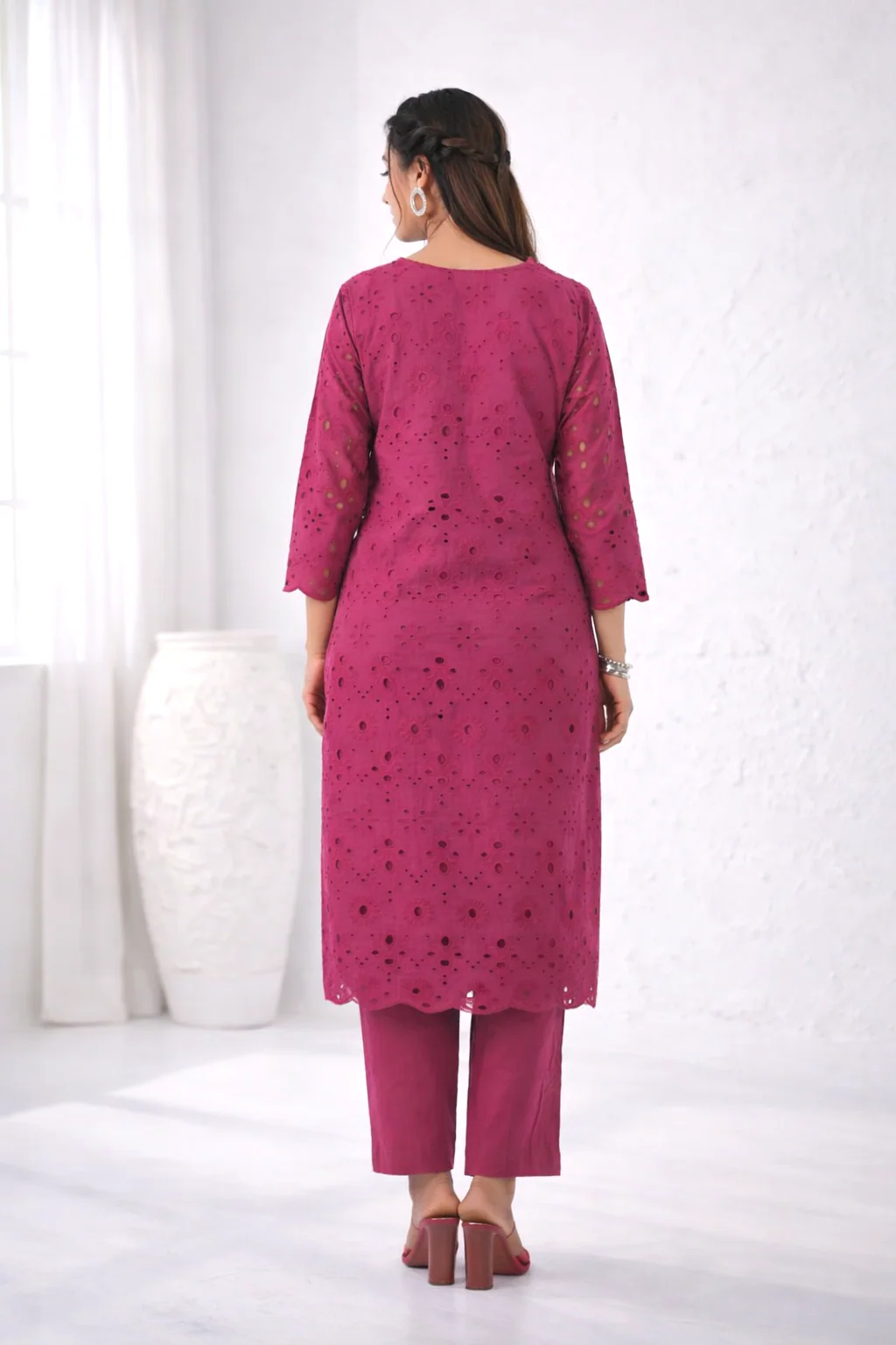 LIPIKA ORCHID SCHIFFLI COTTON CO-ORD SET - Image 6