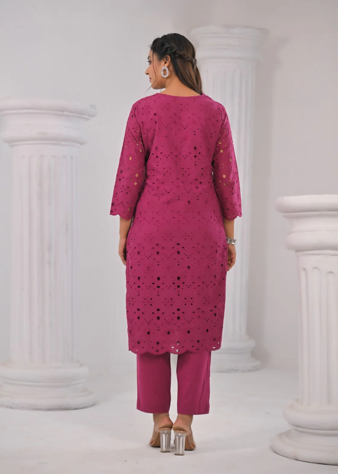 LIPIKA ORCHID SCHIFFLI COTTON CO-ORD SET - Image 9