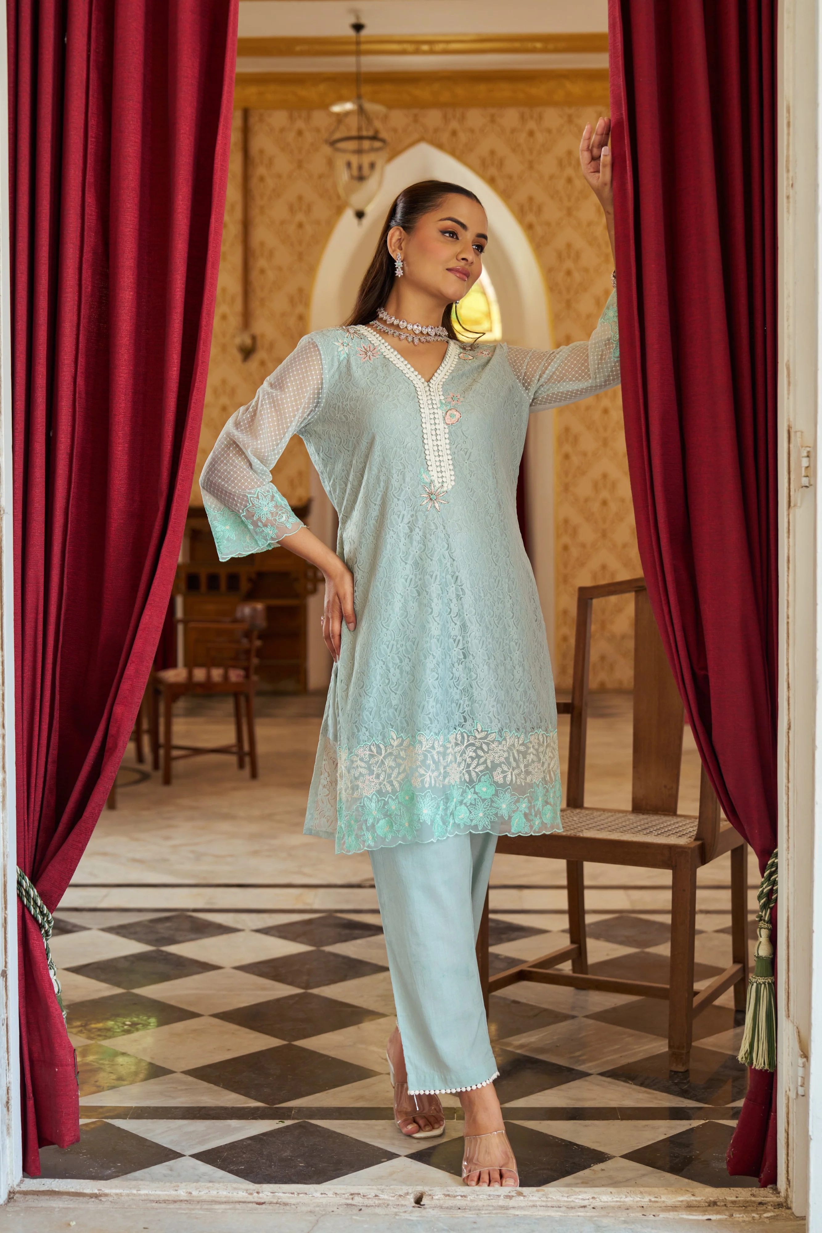 Anumeha Tiffany embroided co-ord set - Image 4