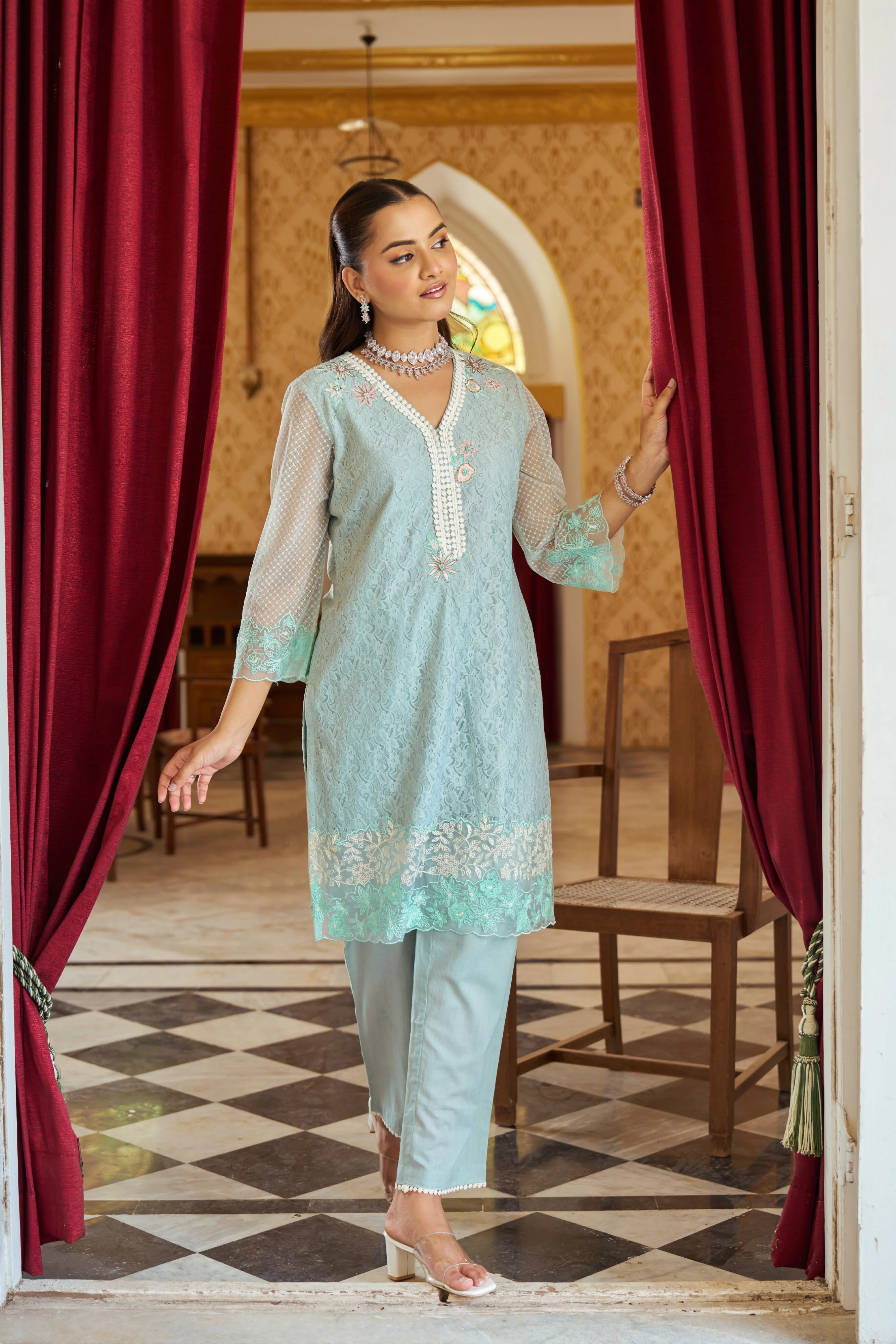 Anumeha Tiffany embroided co-ord set - Image 5