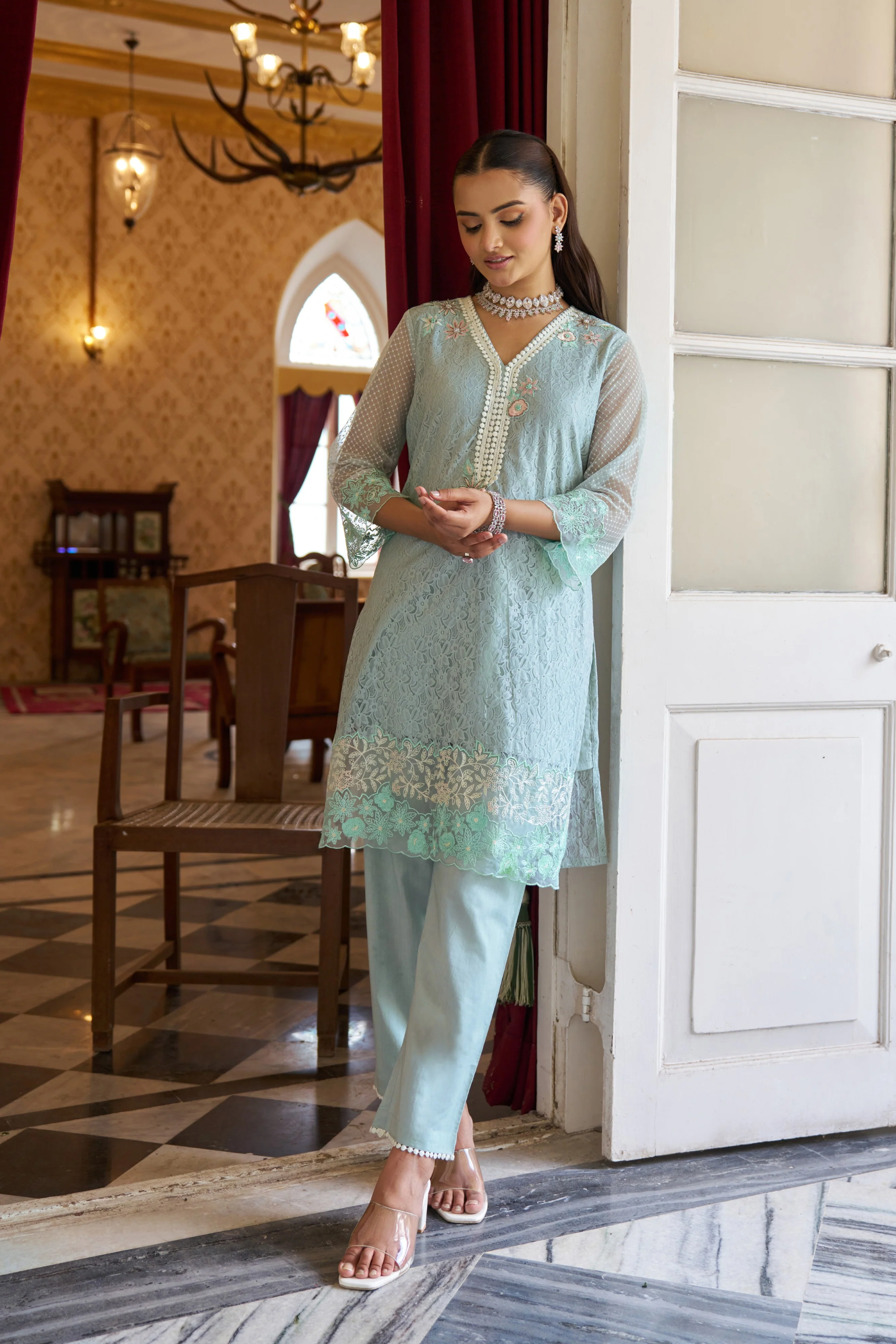 Anumeha Tiffany embroided co-ord set - Image 6