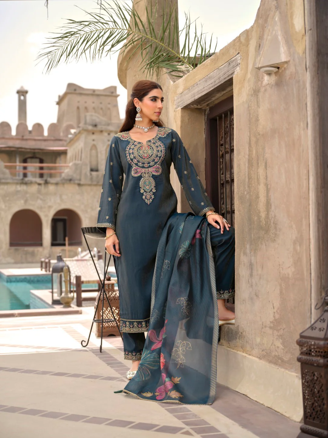 Vishesh Ash full work suit set - Image 4