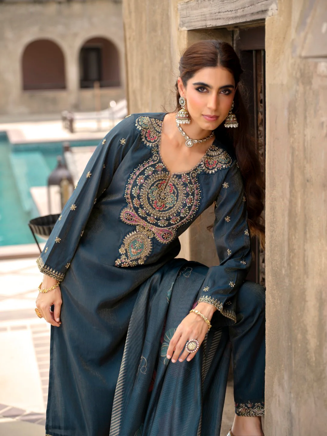 Vishesh Ash full work suit set - Image 5