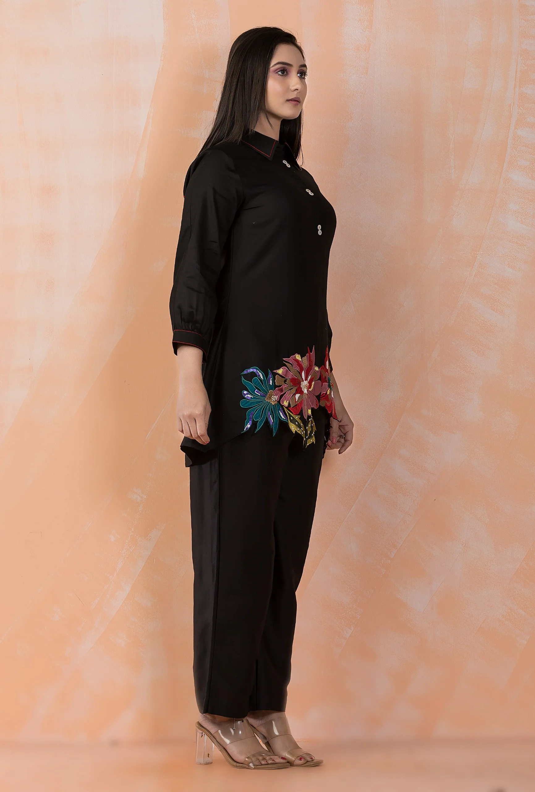 Sabhya Raven Embroidery premium co-ord set - Image 4