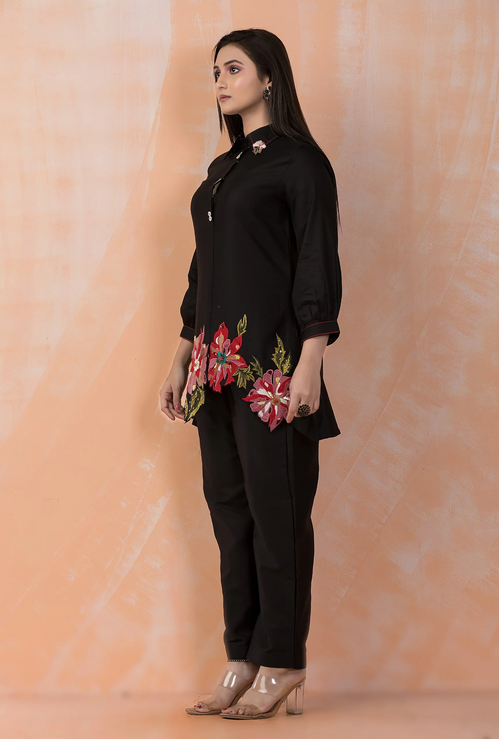 Sabhya Raven Embroidery premium co-ord set - Image 5