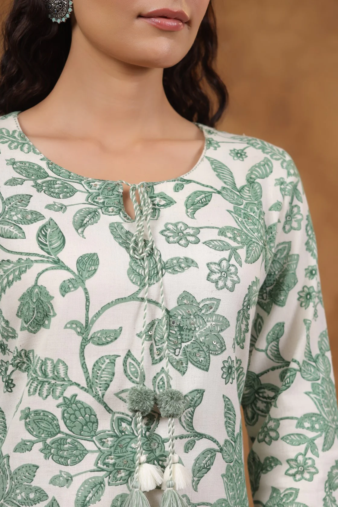 RAAGVI ALICE PRINTED COTTON KURTA PANT SET - Image 6