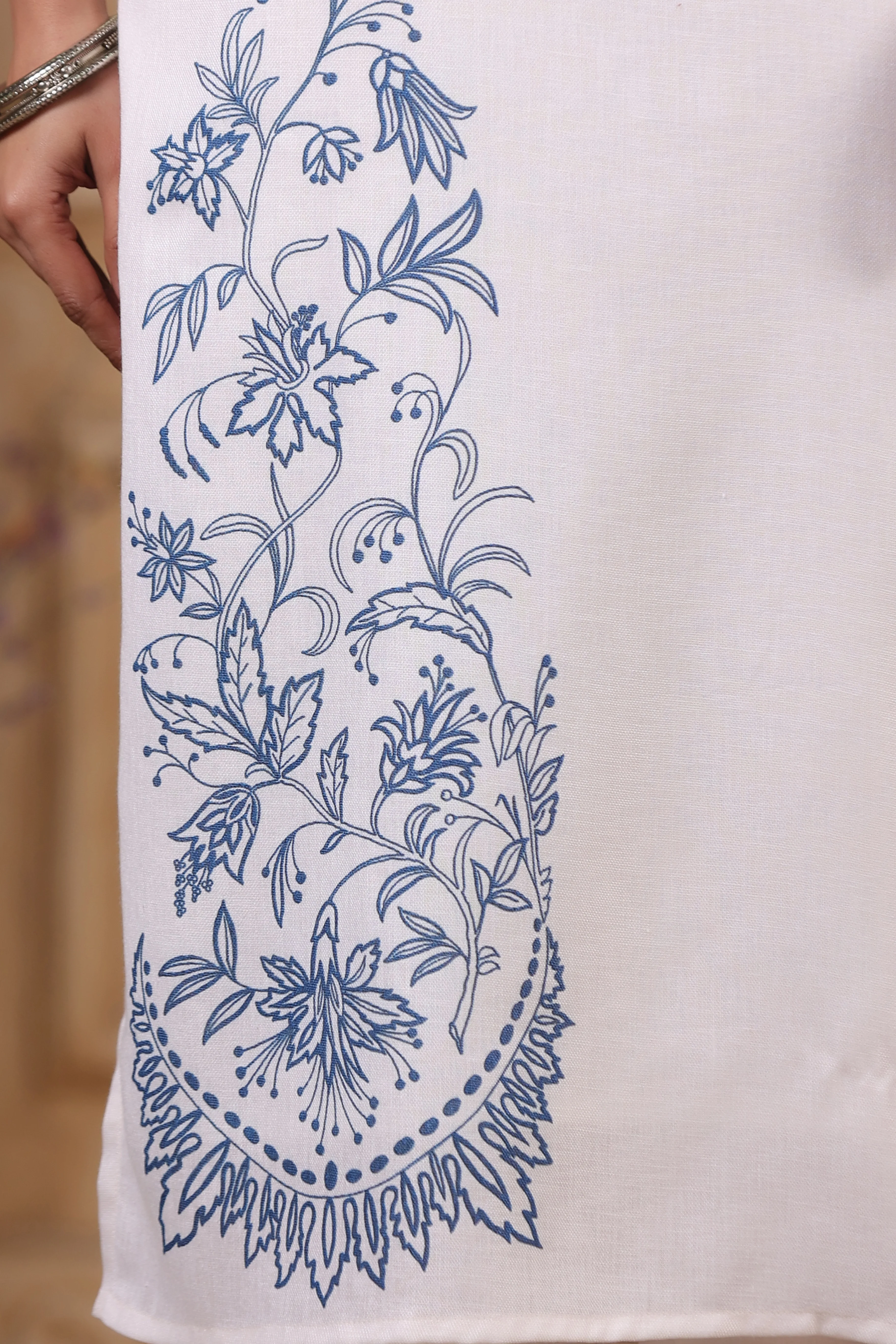 SAKSHI INDIGO PURE COTTON LINEN SUIT SET - Image 8