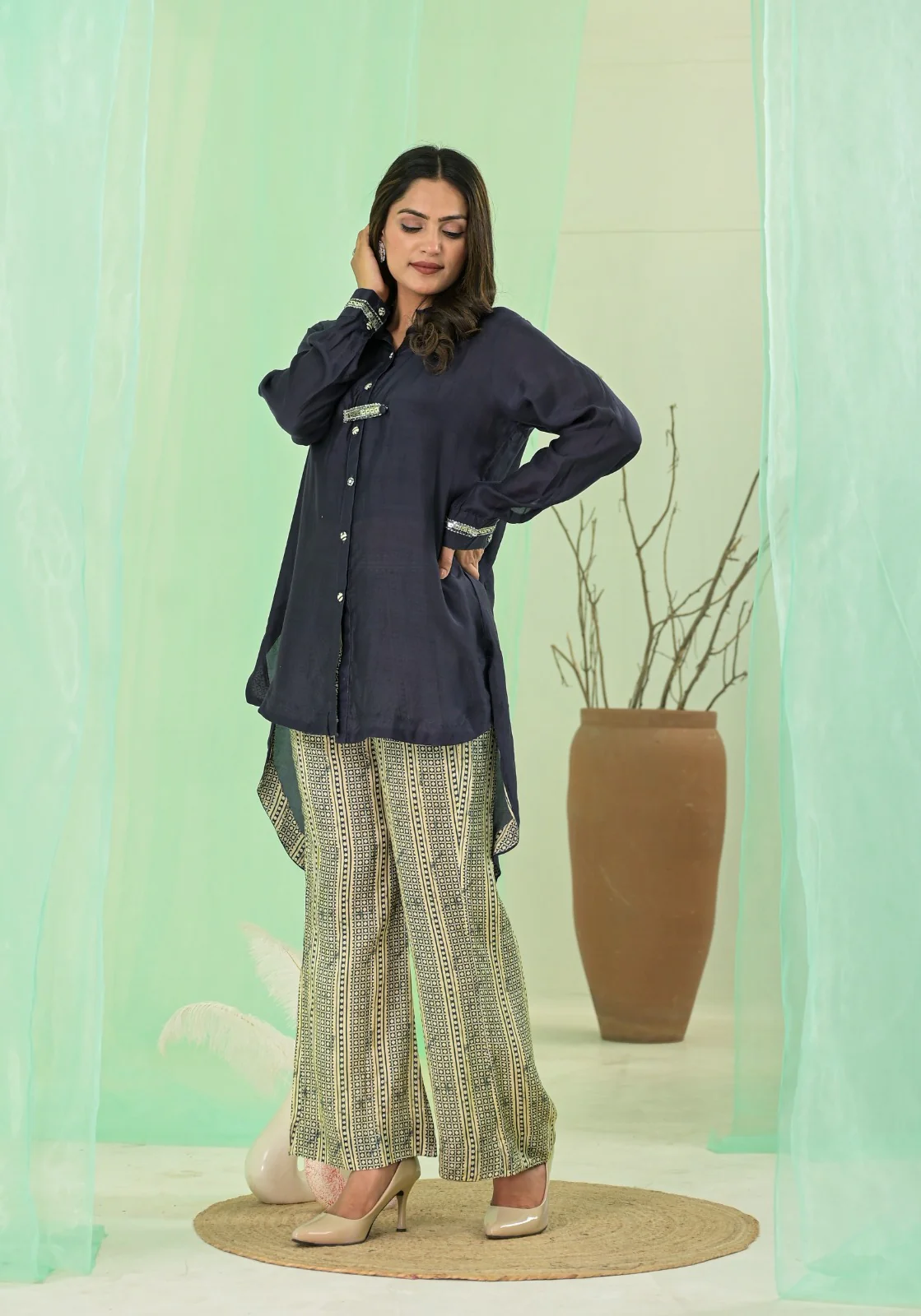 Pavitra azure printed co-ord set - Image 6
