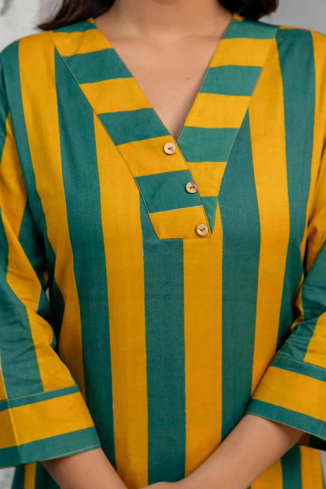 Mika Pine Stripes Cotton Co-ord Set - Image 4