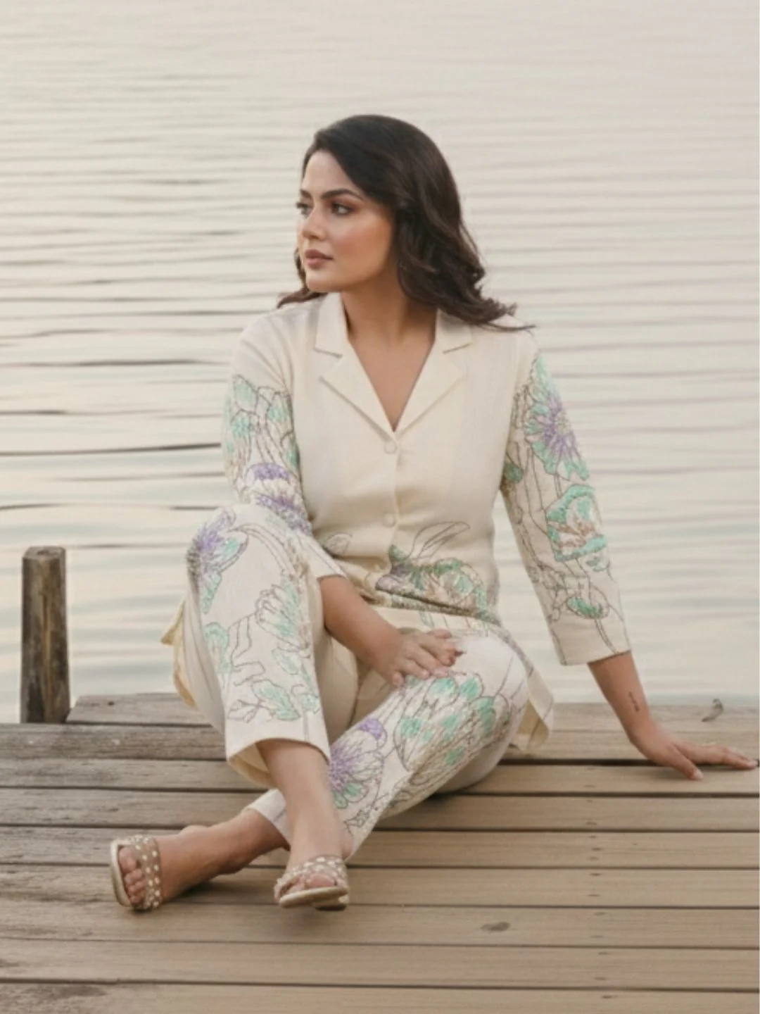 Hardik Snow Printed Cotton Co-ord Set - Image 11