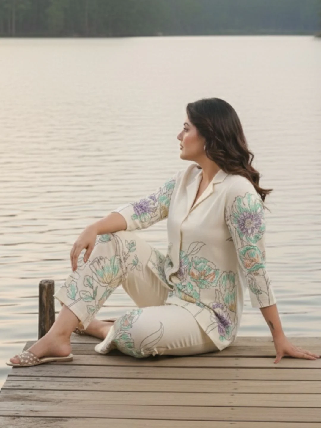 Hardik Snow Printed Cotton Co-ord Set - Image 12