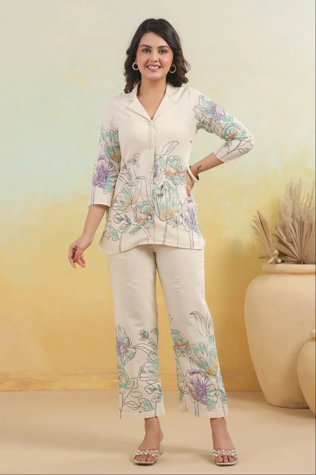 Hardik Snow Printed Cotton Co-ord Set - Image 13