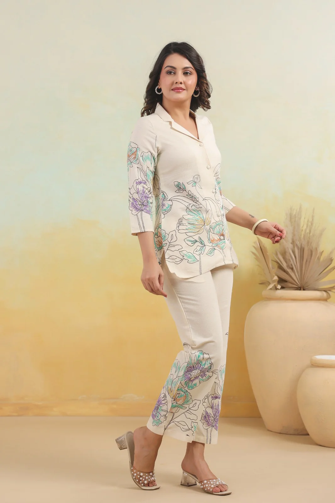 Hardik Snow Printed Cotton Co-ord Set - Image 17