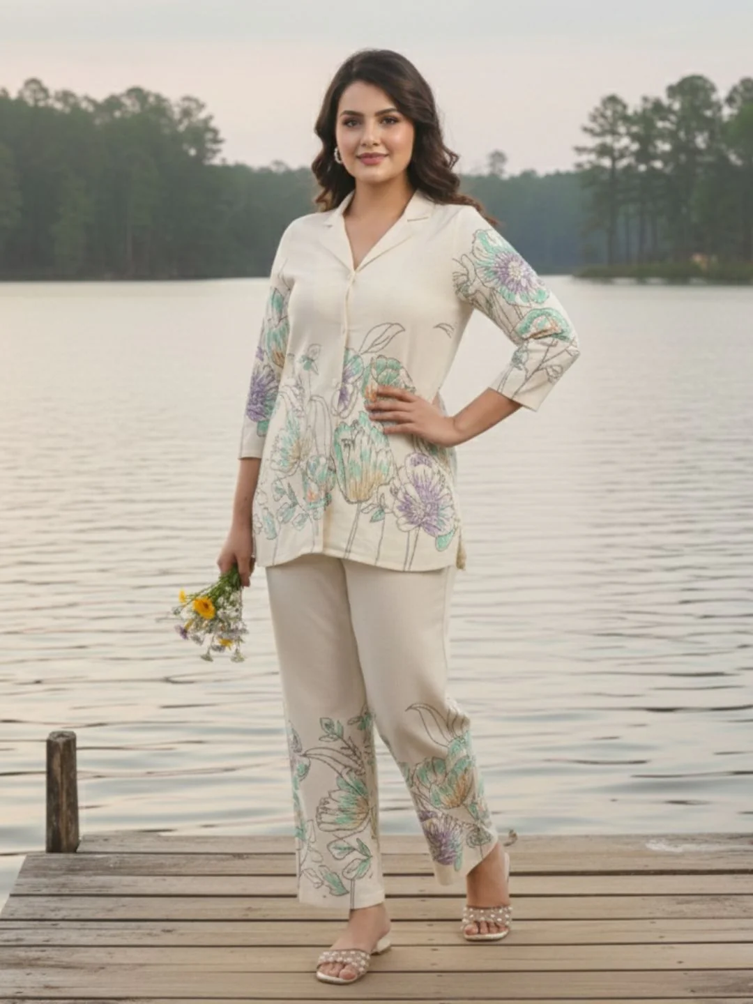 Hardik Snow Printed Cotton Co-ord Set - Image 5