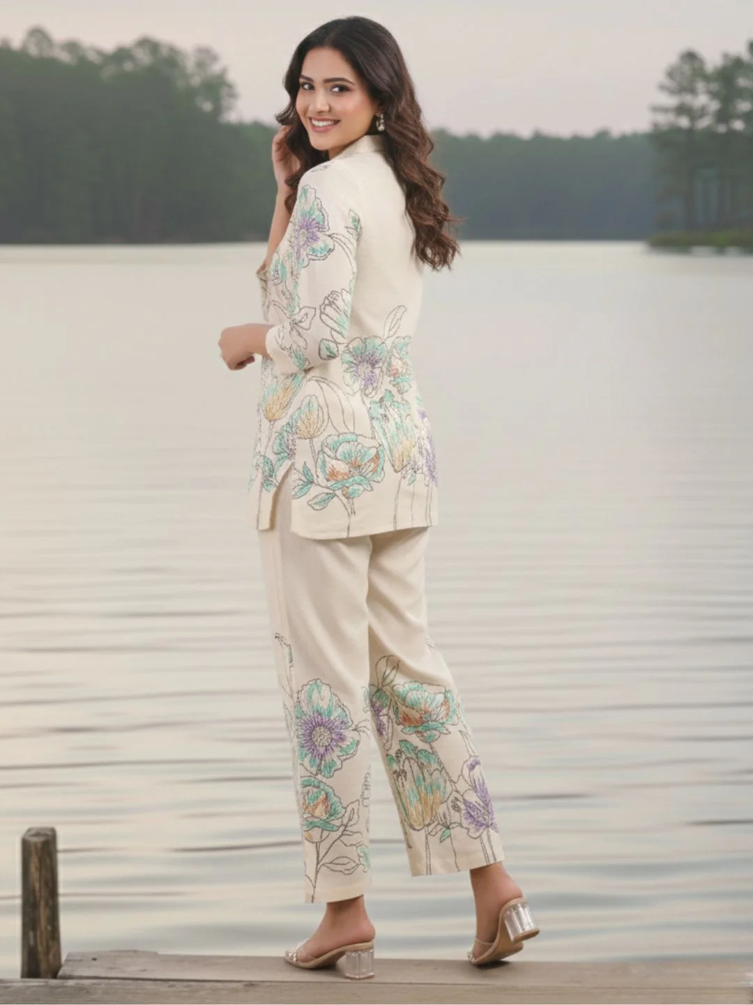 Hardik Snow Printed Cotton Co-ord Set - Image 7