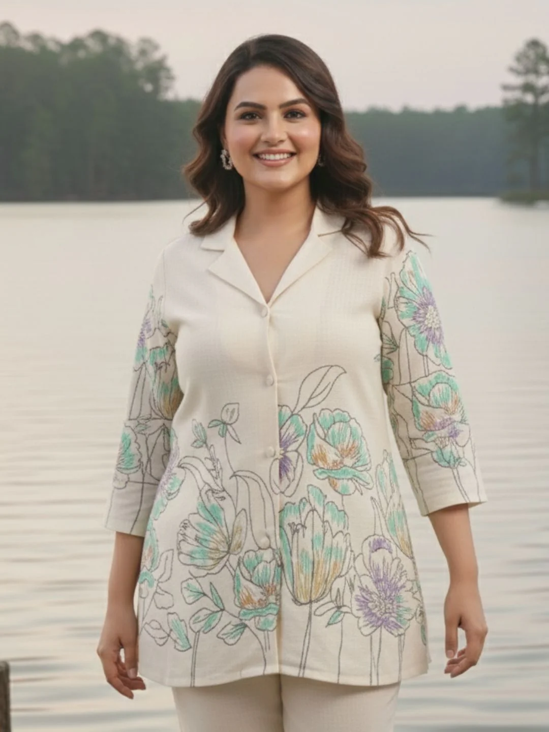 Hardik Snow Printed Cotton Co-ord Set - Image 8