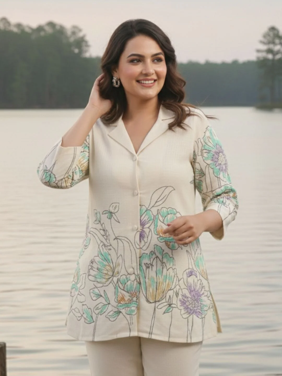 Hardik Snow Printed Cotton Co-ord Set - Image 9