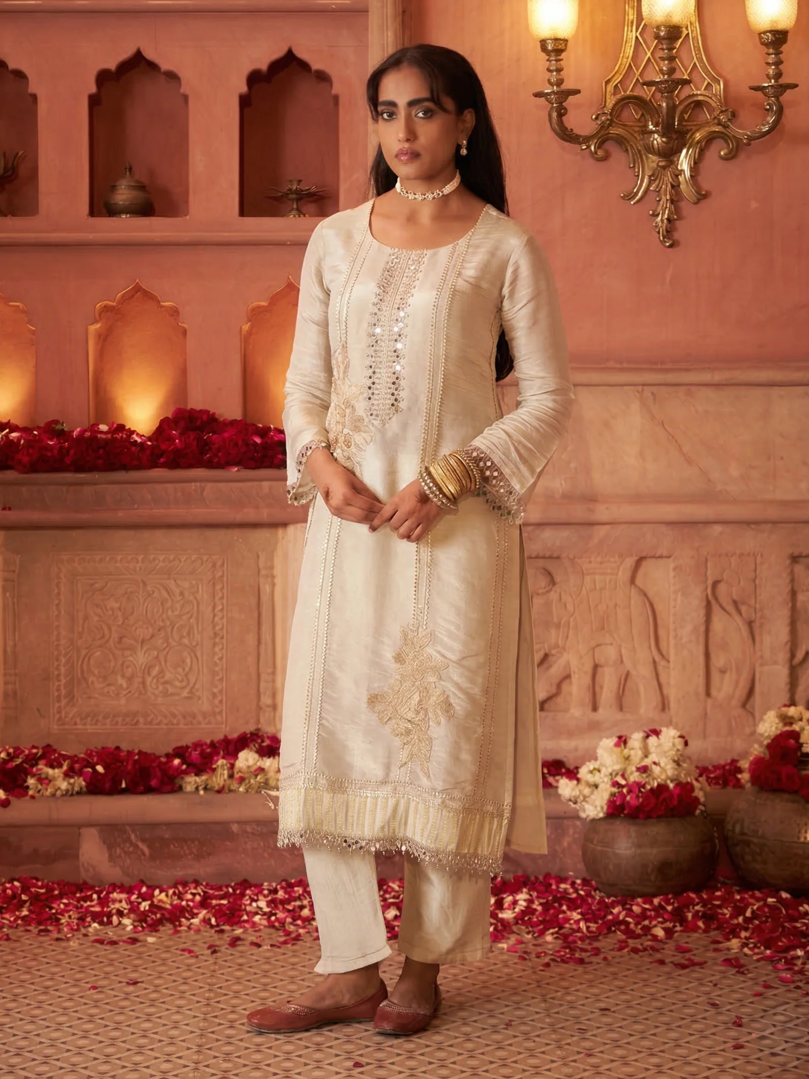 Mihika angel full work heavy suit set - Image 3