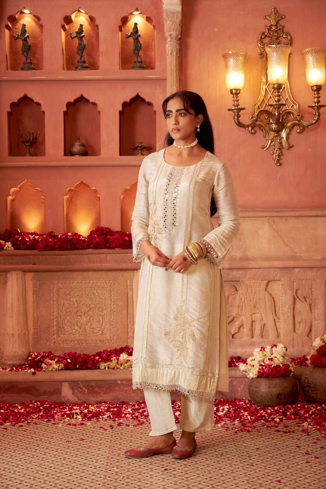 Mihika angel full work heavy suit set - Image 6