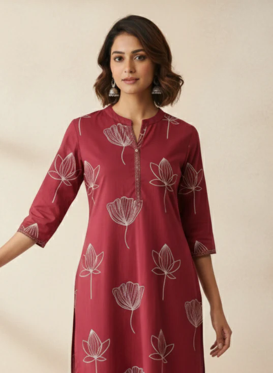 Swades Jam cotton kurta pant set - Image 2
